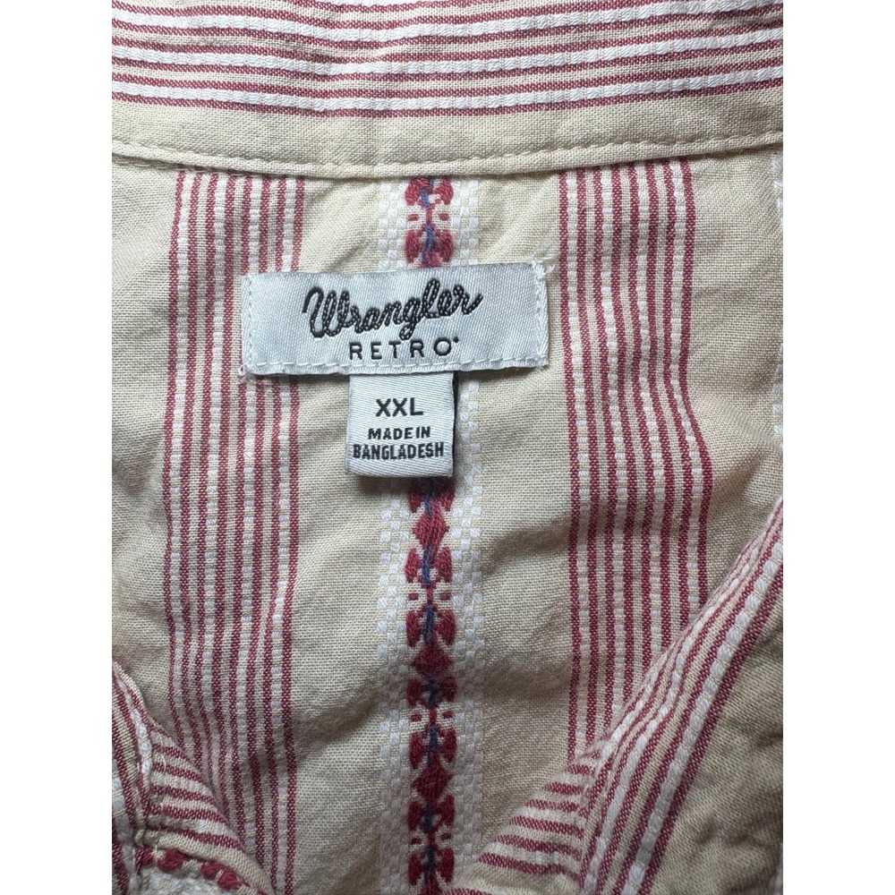 WOMEN'S WRANGLER‎ RETRO® STRIPE WESTERN SNAP SHIRT IN PINK - Picture 5 of 8